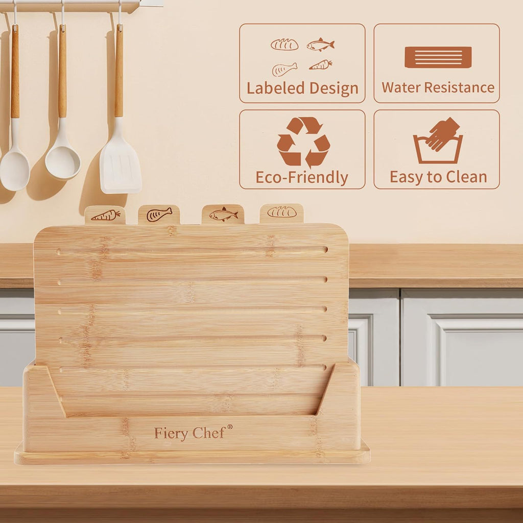 Vegetable Fruit Cutting Board Four-piece Set With Bracket